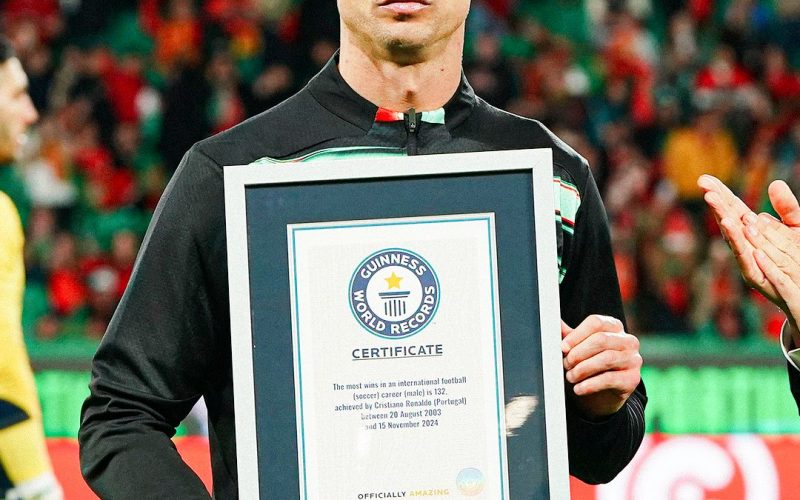 😍 CR7 premiato dal Guinness World Record per le sue vittorie: i dettagli